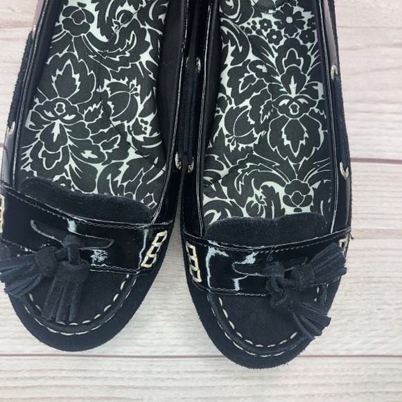 Sperry Topsider Suede Black Tassels Size 8 - Picture 2 of 8